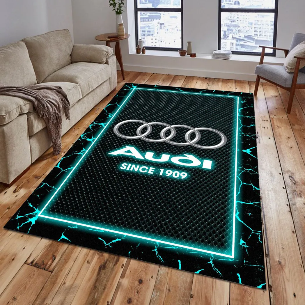 Audi Rug, Gift For Audi Lovers, Gift For Him, Husband, Boyfriend CAR5202192502 - Cyan