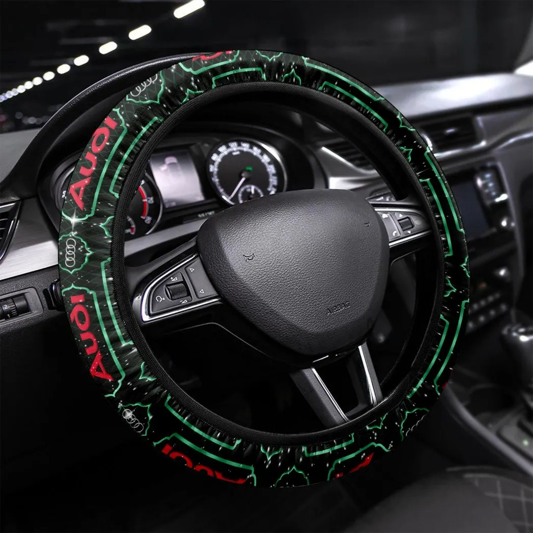 Audi Steering Wheel Cover, Personalized Gifts For Him, Boyfriend, Husband - Green CAR55021425235