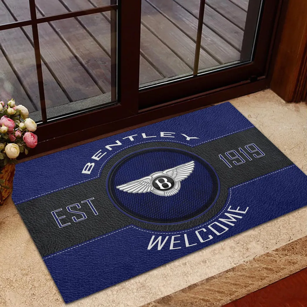 Bentley Doormat, Gift For Bentley Lovers, Gift For Him, Husband, Boyfriend CAR16902262504 - Blue