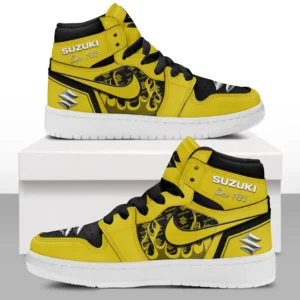 Suzuki Air Jordan 1 High Sneakers, Nike Sneaker For Suzuki Lovers CAR311032125670 - Yellow