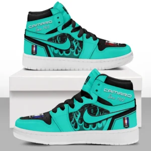 Chevrolet Camaro Air Jordan 1 High Sneakers, Nike Sneaker For Chevrolet Camaro Lovers CAR311032125680 - Cyan
