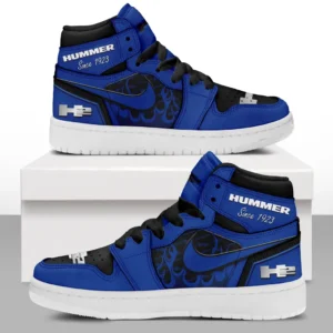 Hummer H2 Air Jordan 1 High Sneakers, Nike Sneaker For Hummer H2 Lovers CAR311032125681 - Blue