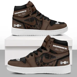 Hummer H2 Air Jordan 1 High Sneakers, Nike Sneaker For Hummer H2 Lovers CAR311032125681 - Brown