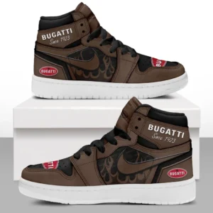 Bugatti Air Jordan 1 High Sneakers, Nike Sneaker For Bugatti Lovers CAR311032125682 - Brown