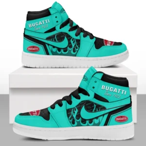 Bugatti Air Jordan 1 High Sneakers, Nike Sneaker For Bugatti Lovers CAR311032125682 - Cyan