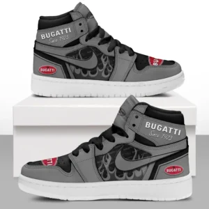 Bugatti Air Jordan 1 High Sneakers, Nike Sneaker For Bugatti Lovers CAR311032125682 - Gray