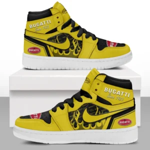 Bugatti Air Jordan 1 High Sneakers, Nike Sneaker For Bugatti Lovers CAR311032125682 - Yellow