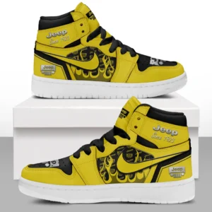 Jeep Air Jordan 1 High Sneakers, Nike Sneaker For Jeep Lovers CAR311032125715 - Yellow