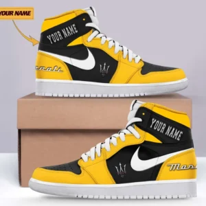Maserati Air Jordan 1 High Sneakers, Nike Sneaker For Maserati Lovers CAR317032225681 - Yellow