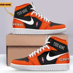 Chevrolet Camaro Air Jordan 1 High Sneakers, Nike Sneaker For Chevrolet Camaro Lovers CAR317032225685 - Orange