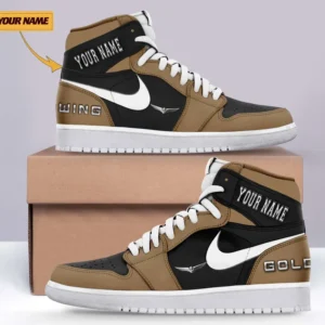 Honda Gold Wing Air Jordan 1 High Sneakers, Nike Sneaker For Honda Gold Wing Lovers CAR317032225689 - Brown