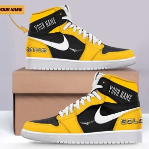 Honda Gold Wing Air Jordan 1 High Sneakers, Nike Sneaker For Honda Gold Wing Lovers CAR317032225689 - Yellow