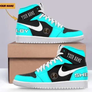 Shelby Air Jordan 1 High Sneakers, Nike Sneaker For Shelby Lovers CAR317032225727 - Cyan