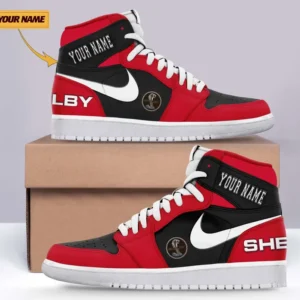 Shelby Air Jordan 1 High Sneakers, Nike Sneaker For Shelby Lovers CAR317032225727 - Red