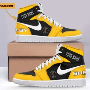 Shelby Air Jordan 1 High Sneakers, Nike Sneaker For Shelby Lovers CAR317032225727 - Yellow