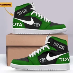 Toyota Air Jordan 1 High Sneakers, Nike Sneaker For Toyota Lovers CAR317032225728 - Green