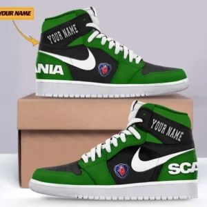 Scania Air Jordan 1 High Sneakers, Nike Sneaker For Scania Lovers CAR317032225730 - Green