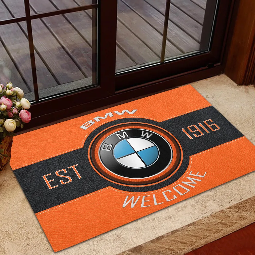 BMW Doormat, Gift For BMW Lovers, Gift For Him, Husband, Boyfriend CAR16902262505 - Orange