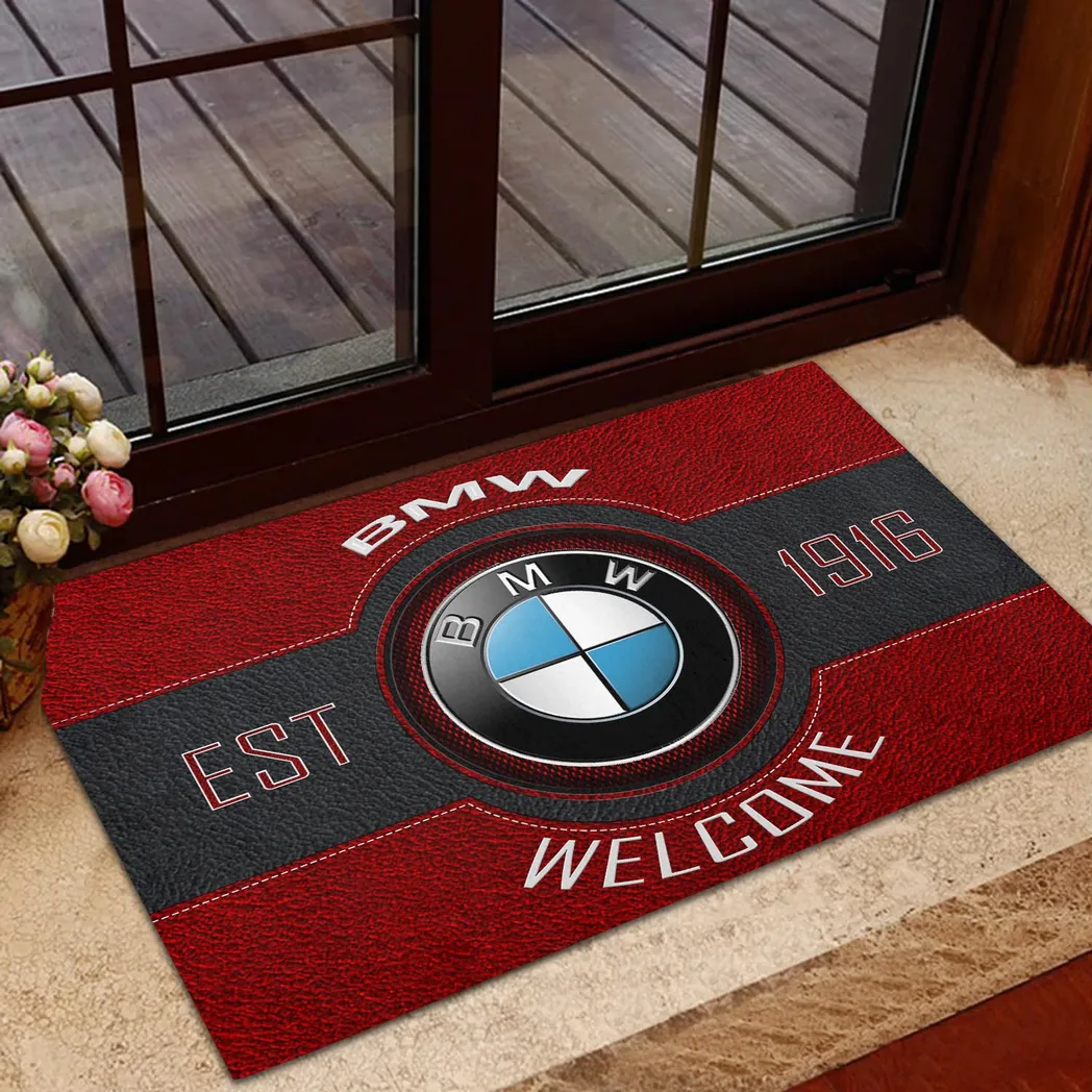 BMW Doormat, Gift For BMW Lovers, Gift For Him, Husband, Boyfriend CAR16902262505 - Red
