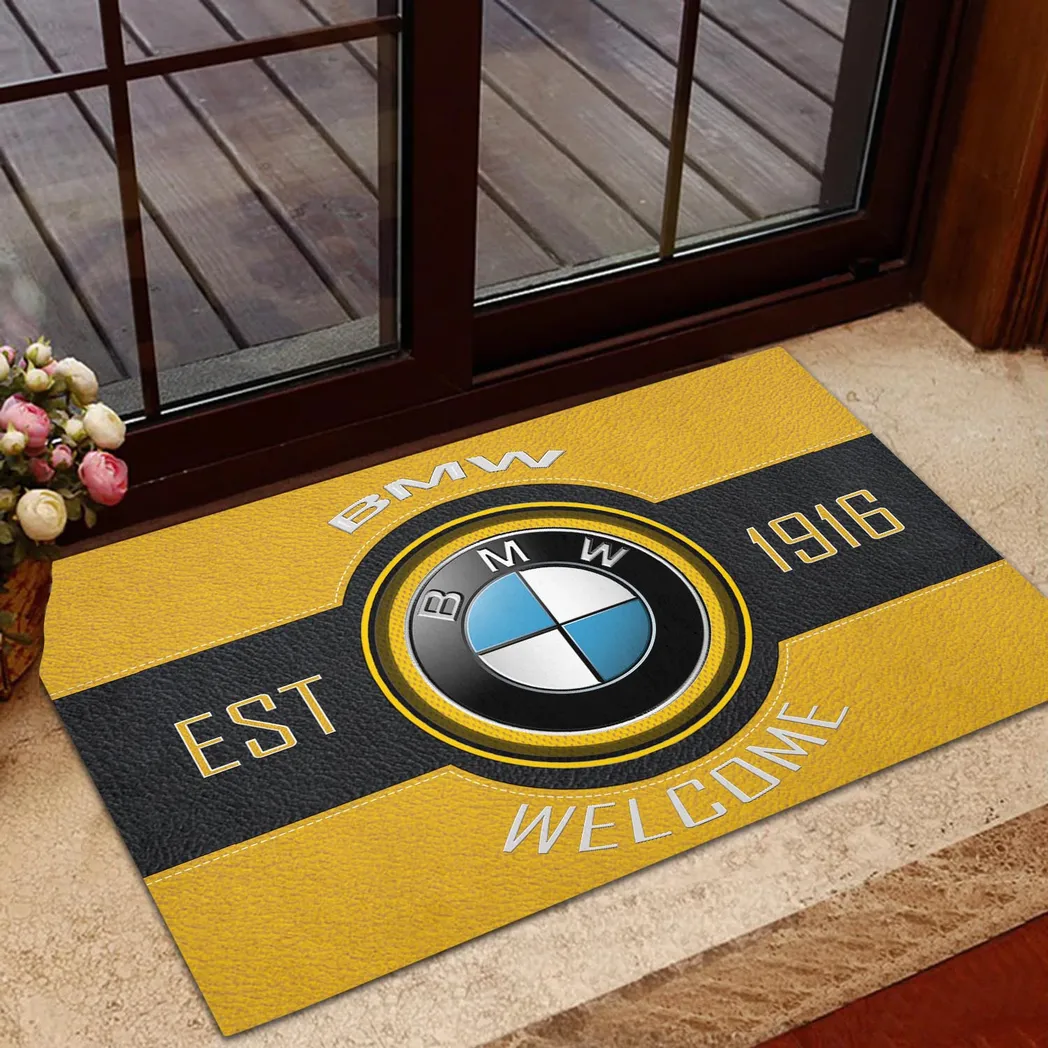 BMW Doormat, Gift For BMW Lovers, Gift For Him, Husband, Boyfriend CAR16902262505 - Yellow