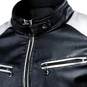 bmw f1 Men's PU Leather Jacket CAR0401022055, CAR All Over Print Men's PU Leather Jacket - Black