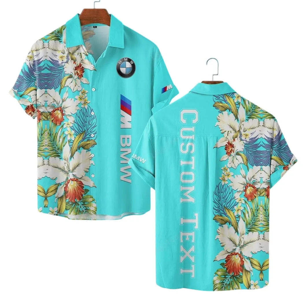 BMW M Hawaiian Shirt For Men, Gift For BMW M Lovers, Gift For Him, Husband, Boyfriend CAR1230304008 - Cyan