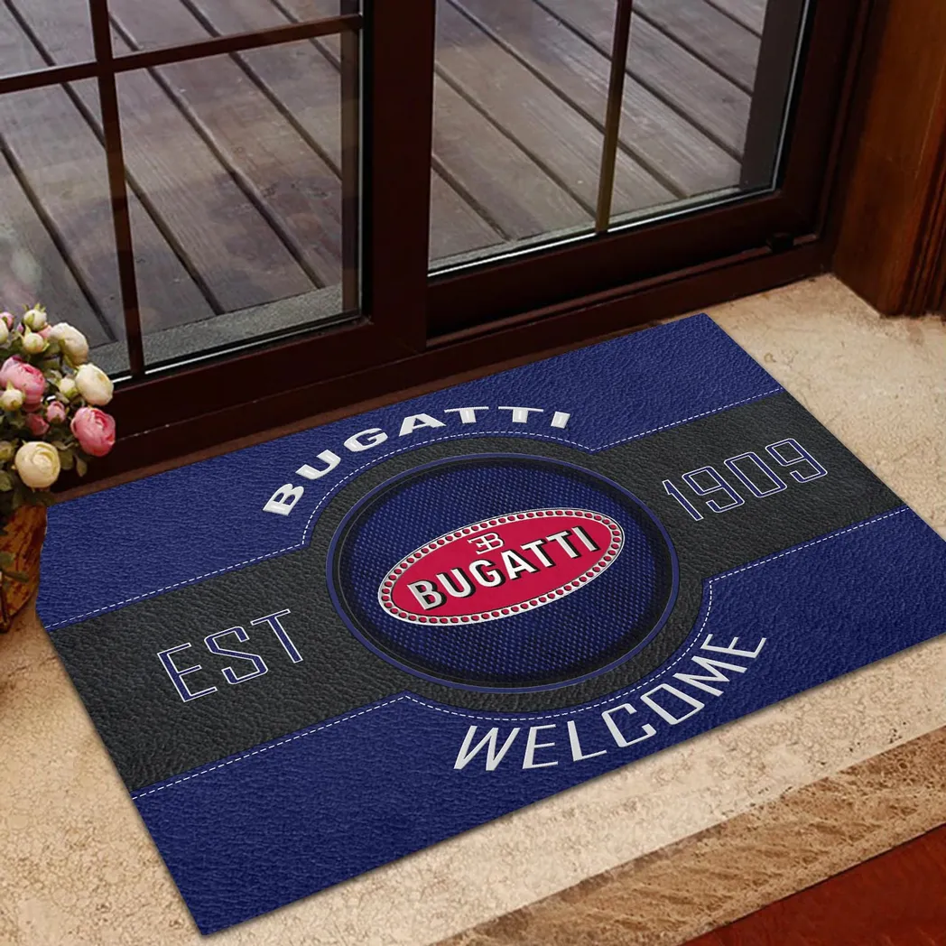 Bugatti Doormat, Gift For Bugatti Lovers, Gift For Him, Husband, Boyfriend CAR16902262506 - Blue