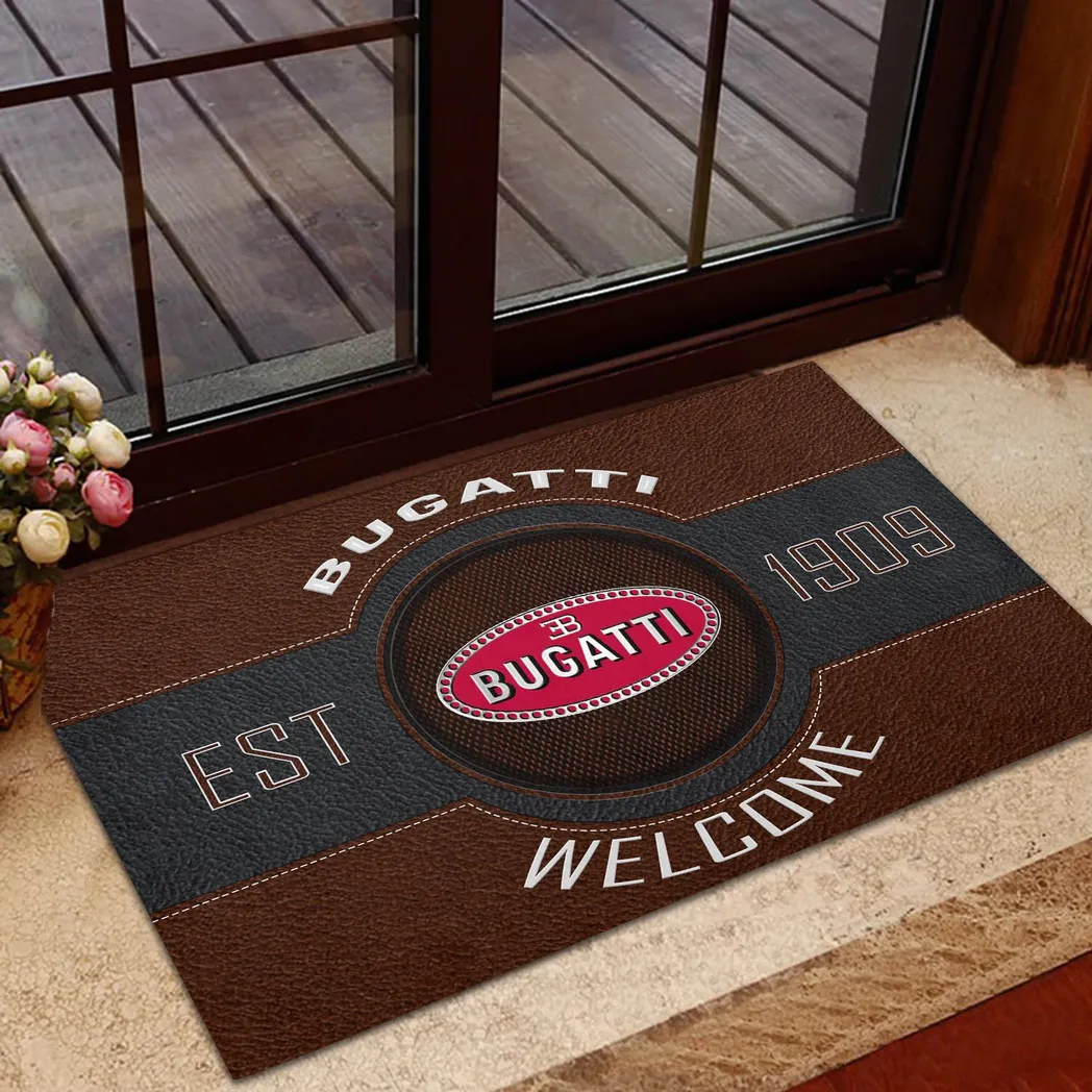 Bugatti Doormat, Gift For Bugatti Lovers, Gift For Him, Husband, Boyfriend CAR16902262506 - Brown