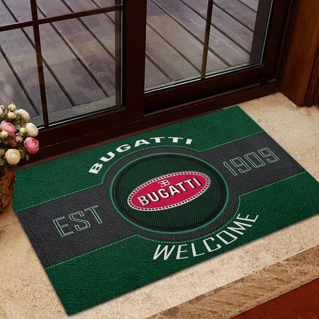 Bugatti Doormat, Gift For Bugatti Lovers, Gift For Him, Husband, Boyfriend CAR16902262506 - Green