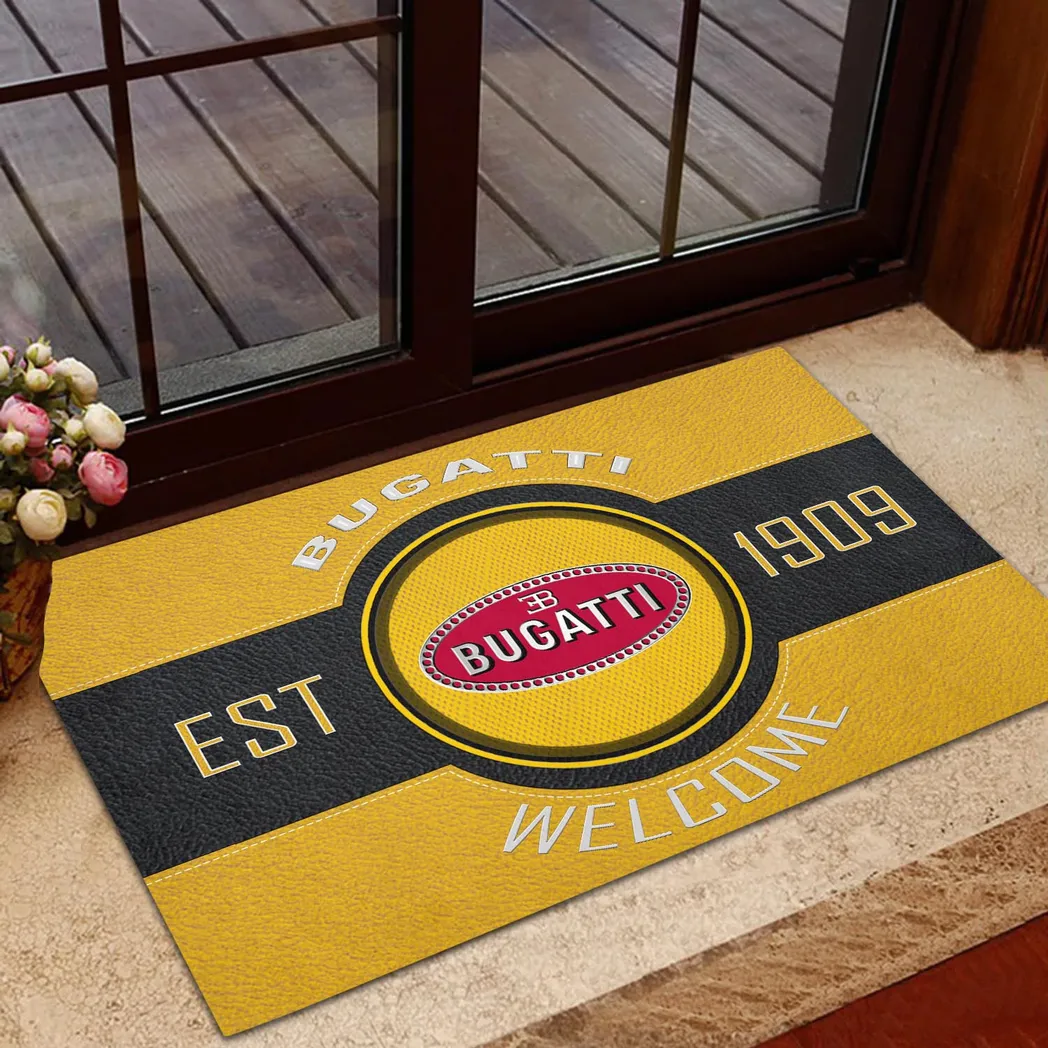 Bugatti Doormat, Gift For Bugatti Lovers, Gift For Him, Husband, Boyfriend CAR16902262506 - Yellow