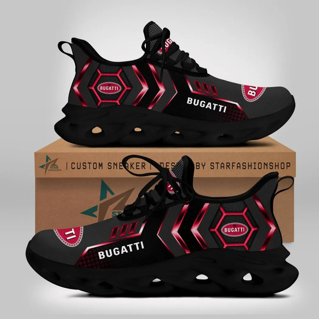 Bugatti Max Soul Shoes, Gift For Bugatti Lovers, Gift For Him, Husband, Boyfriend CAR64022025013 - Black