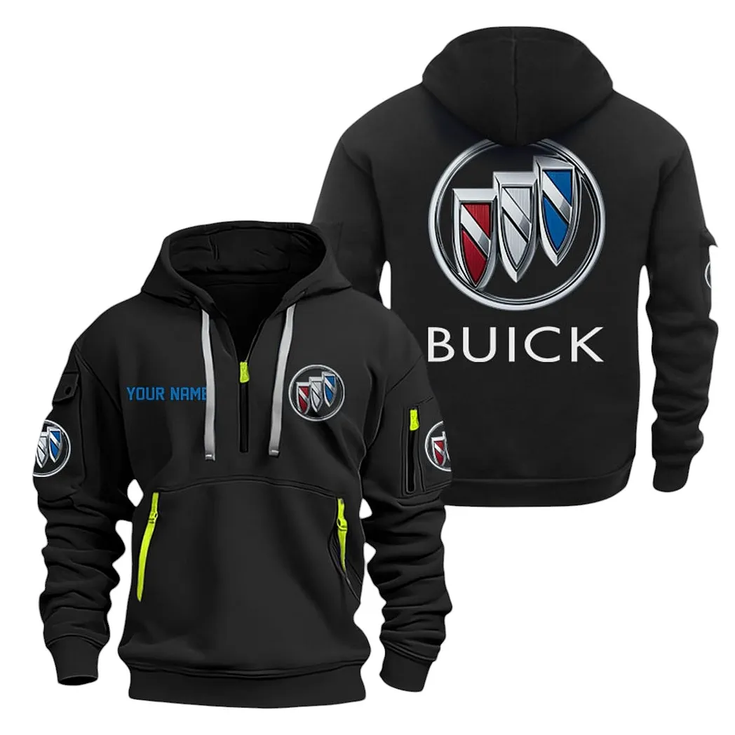 Buick Half Zip Hoodie For Men, Gift For Buick Lovers CAR20022125741 - Black