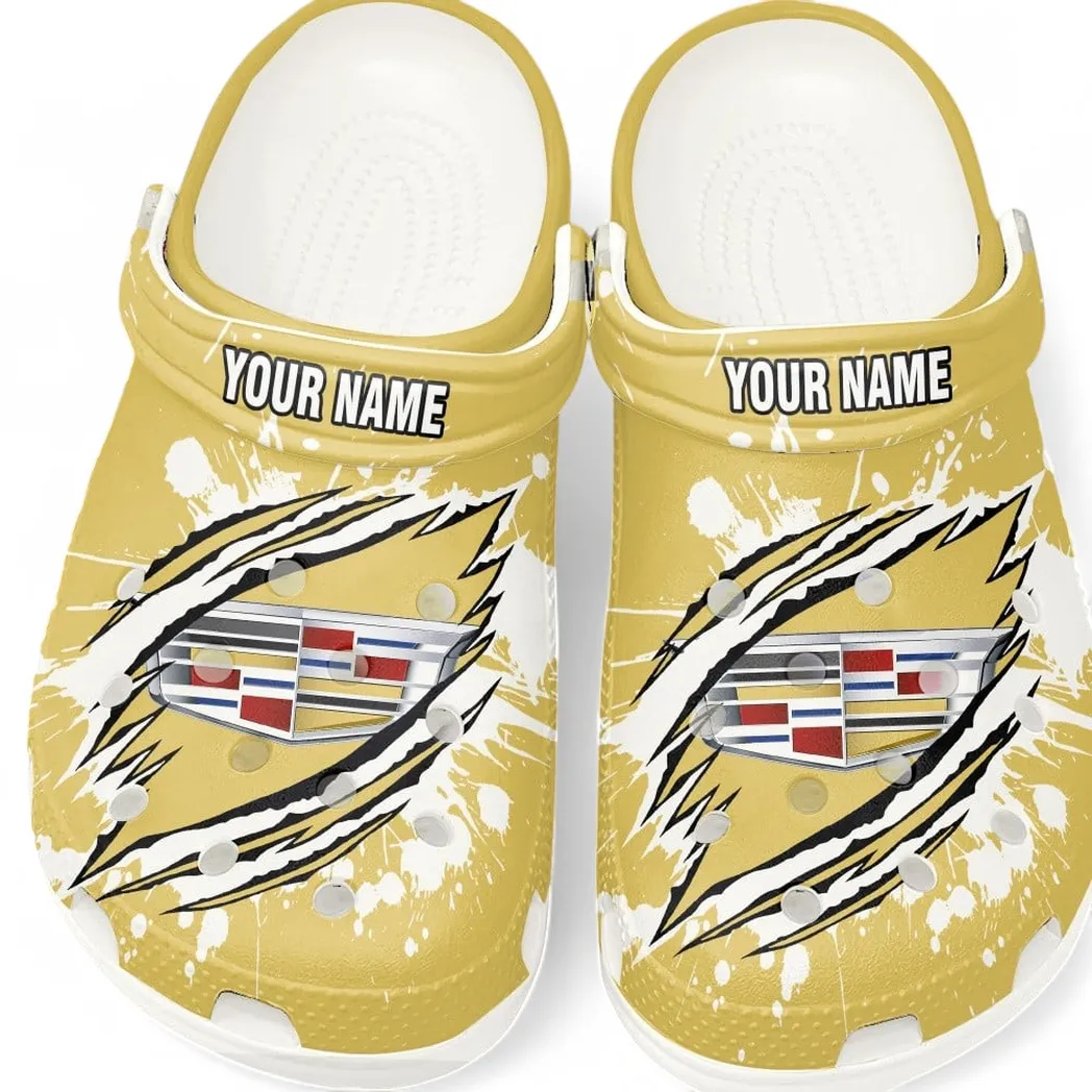 Cadillac Crocs, Gift For Cadillac Lovers, Gift For Him, Husband, Boyfriend CAR5602192511 - White