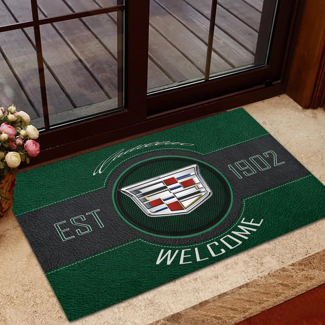 Cadillac Doormat, Gift For Cadillac Lovers, Gift For Him, Husband, Boyfriend CAR16902262508 - Green