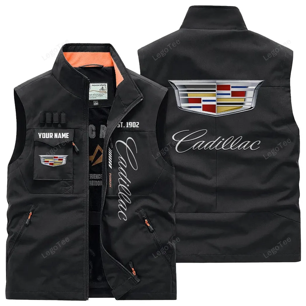 Cadillac Outdoor Sleeveless Vest, Gift For Cadillac Lovers, Gift For Him, Husband, Boyfriend - Black CAR132021325911-3