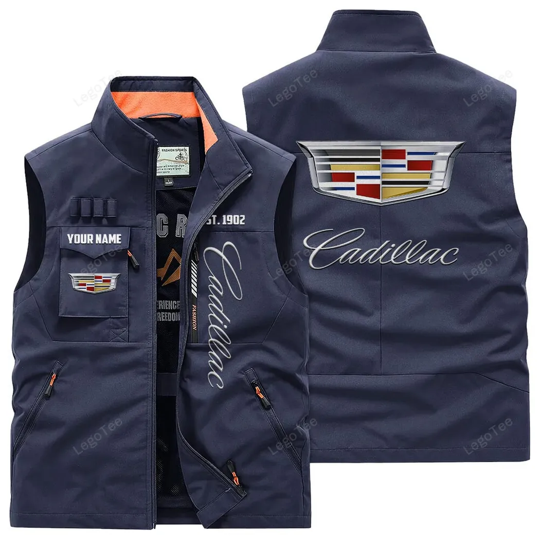 Cadillac Outdoor Sleeveless Vest, Gift For Cadillac Lovers, Gift For Him, Husband, Boyfriend - Navy CAR132021325911-5