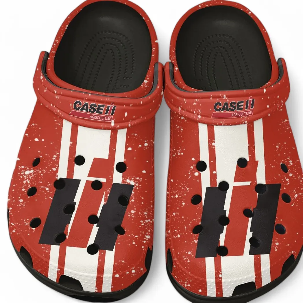 Case IH Crocs, Gift For Case IH Lovers, Gift For Him, Husband, Boyfriend CAR62022025024 - Black