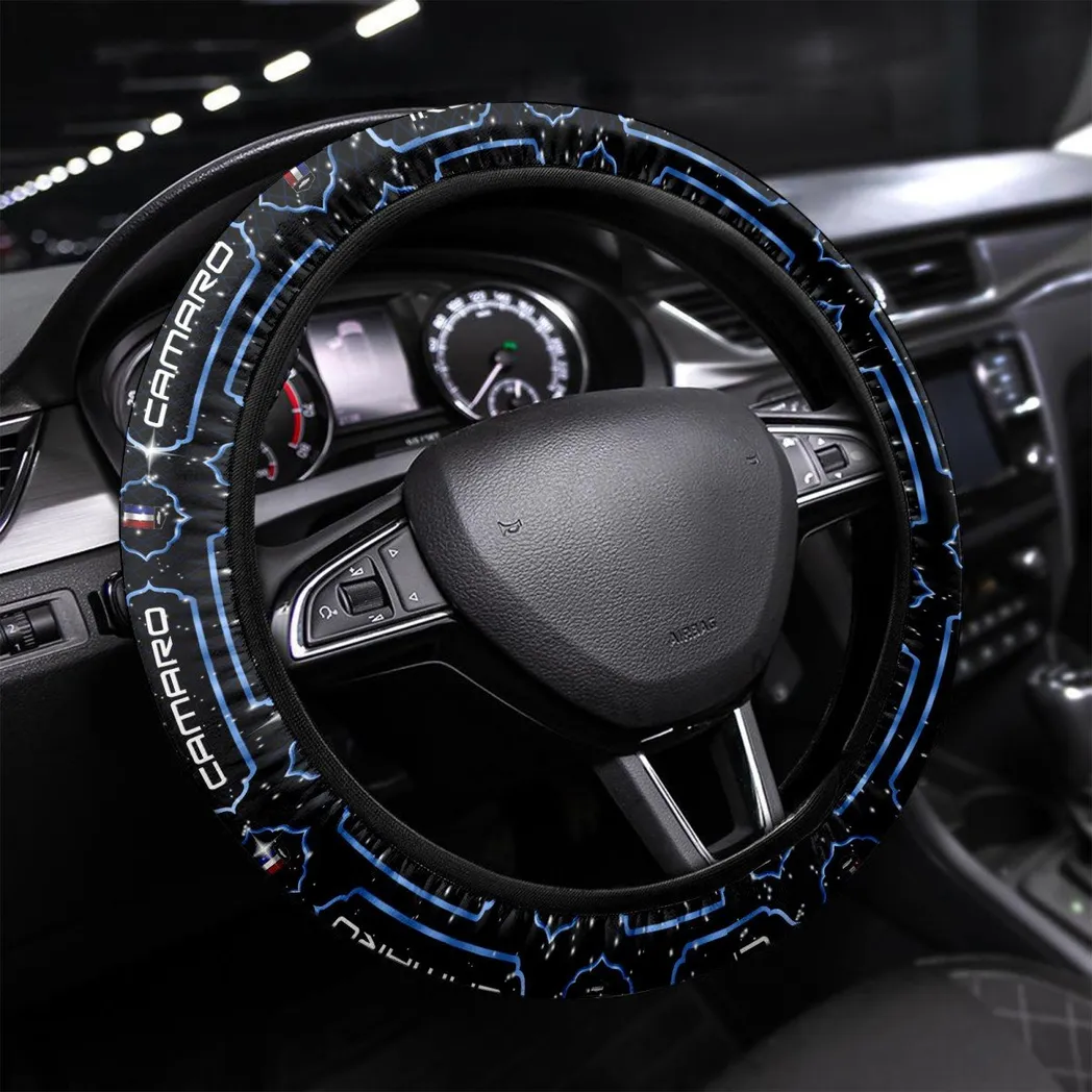Chevrolet Camaro Steering Wheel Cover, Personalized Gifts For Him, Boyfriend, Husband - Blue CAR55021425247