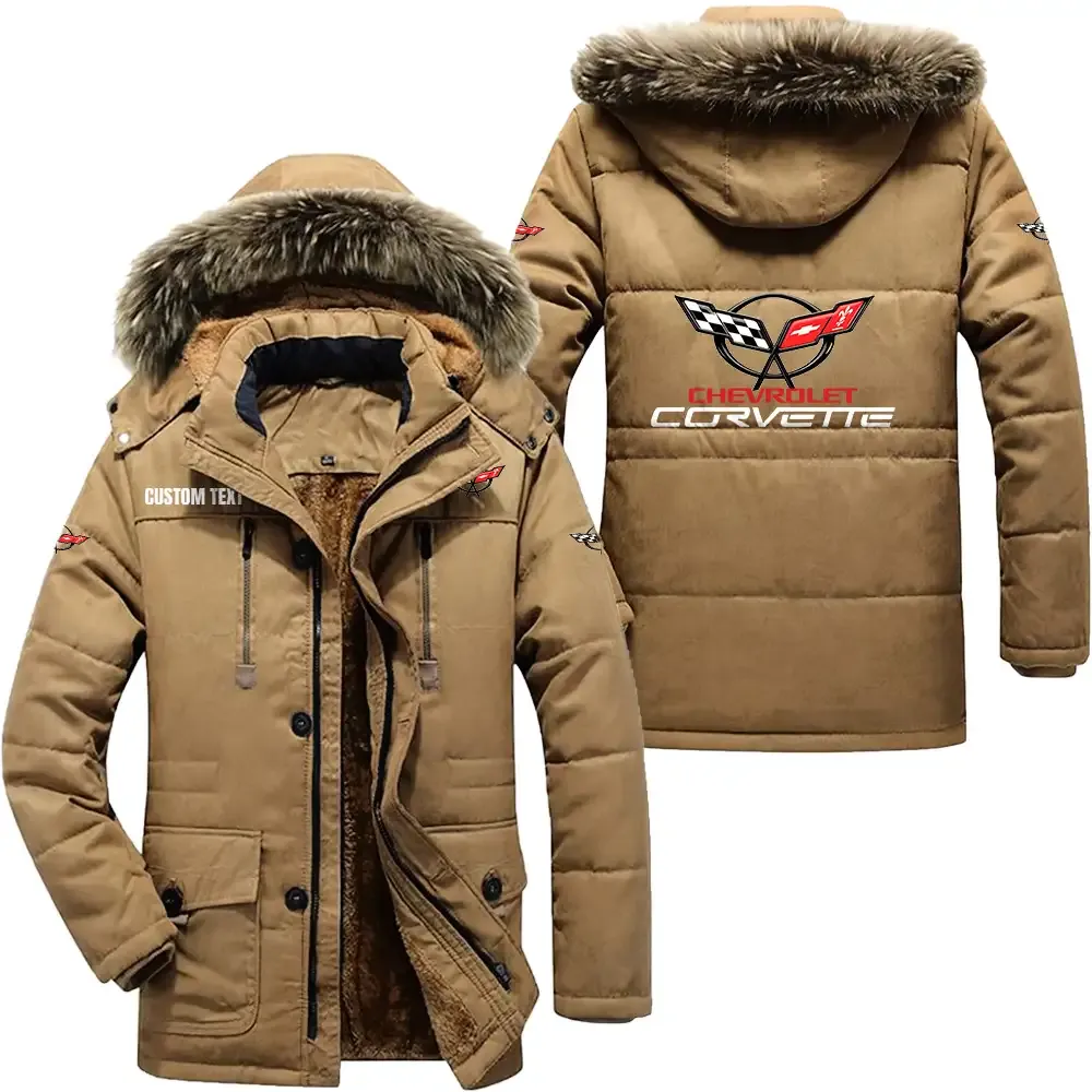 Chevrolet Corvette C5 Parka hoodie CAR7002082066, CAR All Over Print Parka hoodie - Khaki