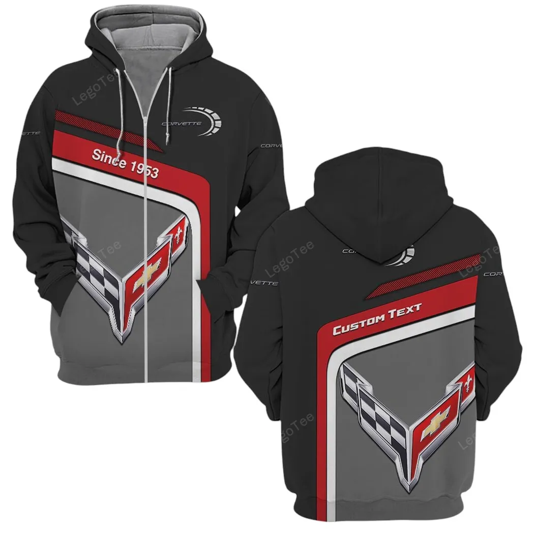Chevrolet Corvette Zipper Hoodie, Gift For Chevrolet Corvette Lovers, Gift For Him, Husband, Boyfriend CAR11103032513