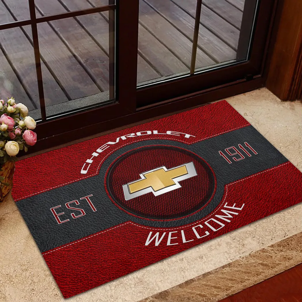 Chevrolet Doormat, Gift For Chevrolet Lovers, Gift For Him, Husband, Boyfriend CAR16902262509 - Red