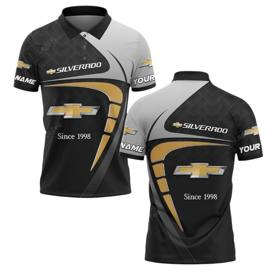 Chevrolet Silverado Polo Shirt, Gift For Chevrolet Silverado Lovers, Gift For Him, Husband, Boyfriend CAR11603032514