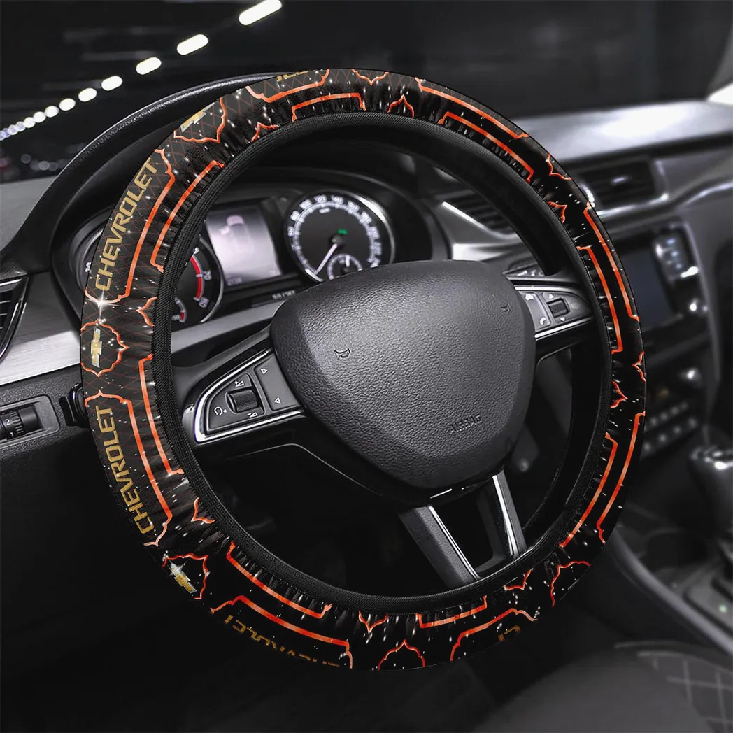 Chevrolet Steering Wheel Cover, Gift For Chevrolet Fan CAR146021725021 - Orange