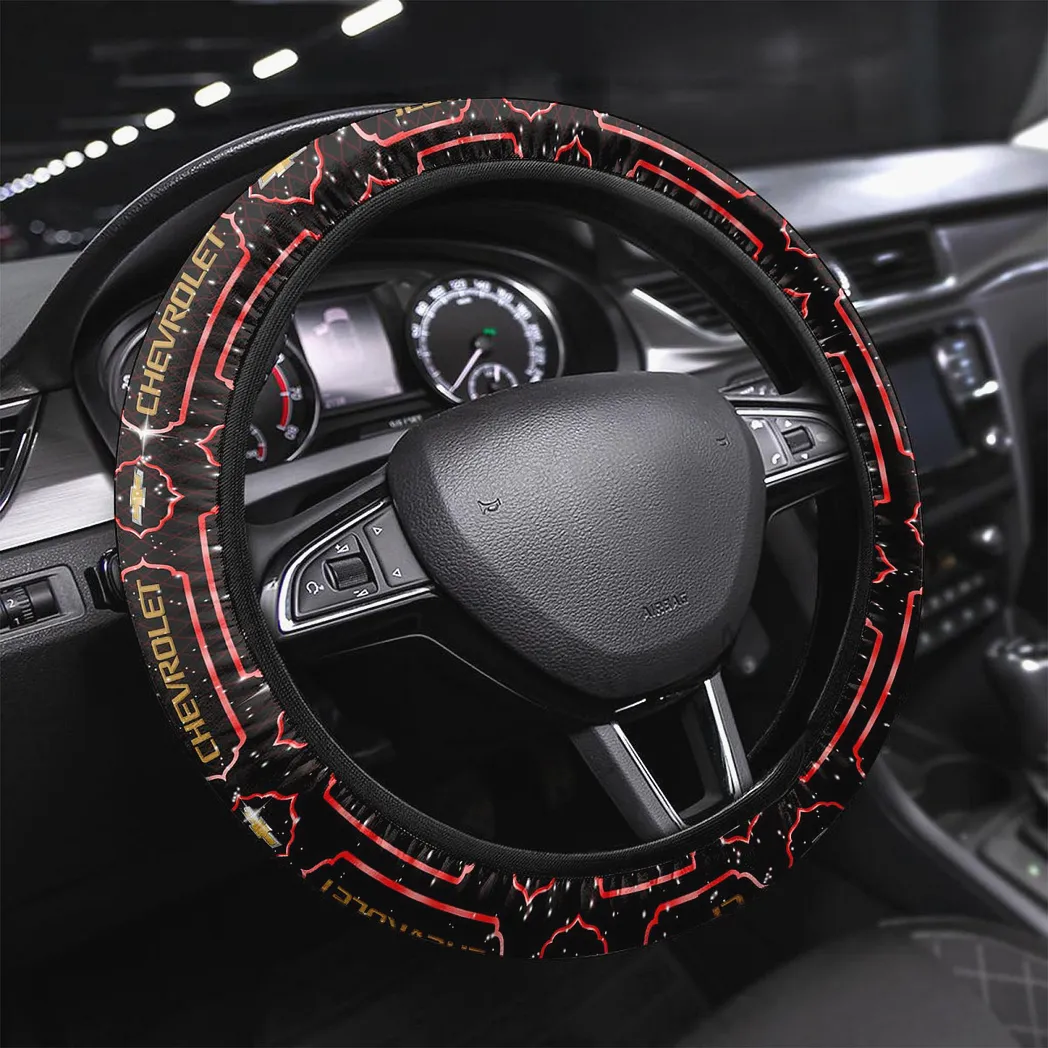 Chevrolet Steering Wheel Cover, Gift For Chevrolet Fan CAR146021725021 - Red