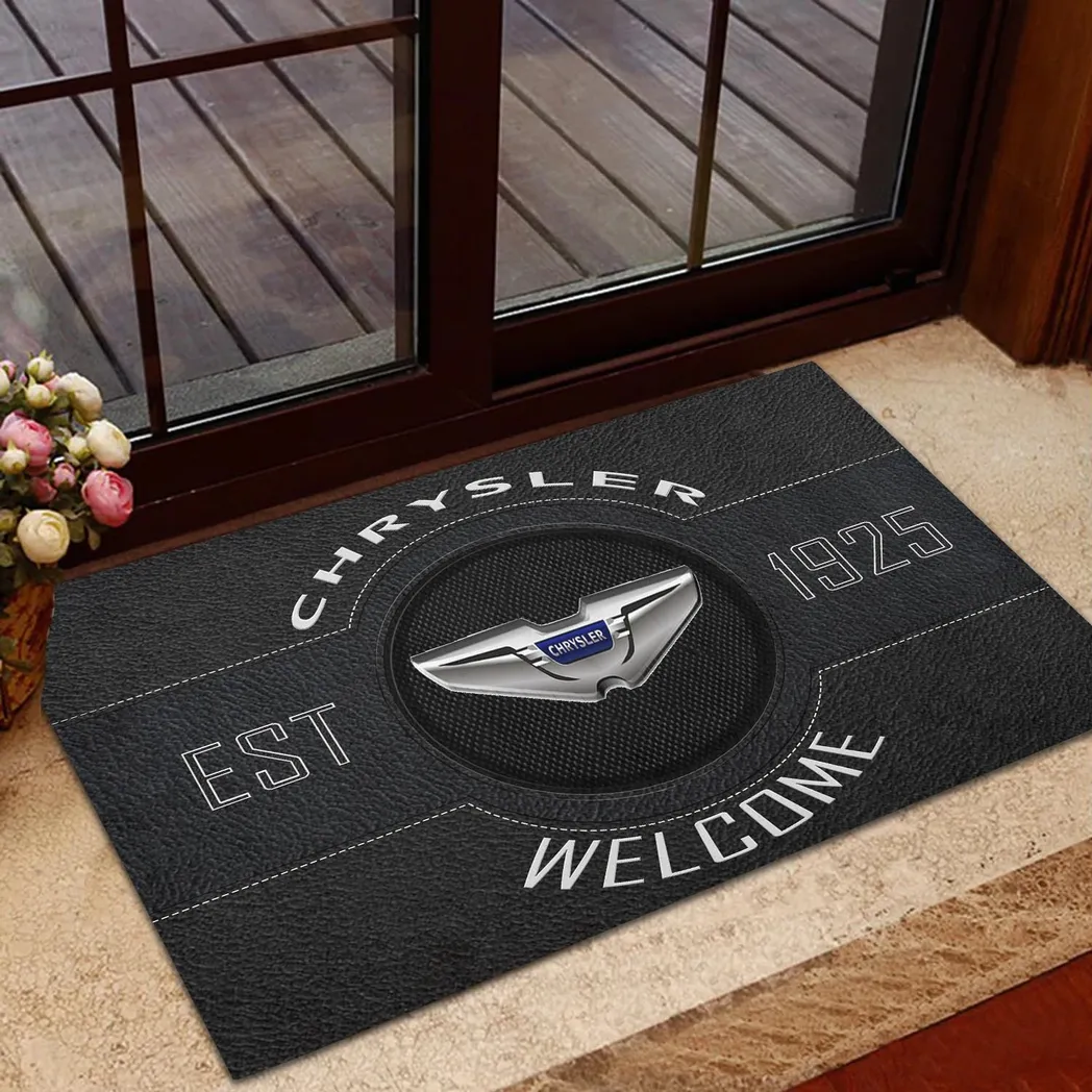 Chrysler Doormat, Gift For Chrysler Lovers, Gift For Him, Husband, Boyfriend CAR16902262510 - Black