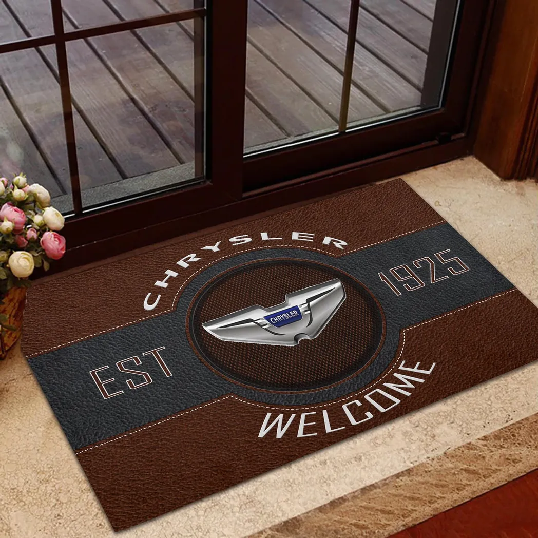 Chrysler Doormat, Gift For Chrysler Lovers, Gift For Him, Husband, Boyfriend CAR16902262510 - Brown