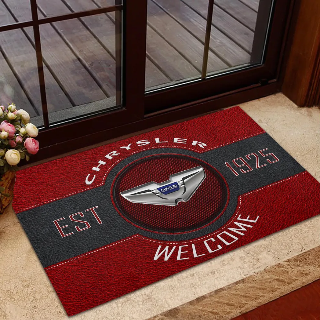 Chrysler Doormat, Gift For Chrysler Lovers, Gift For Him, Husband, Boyfriend CAR16902262510 - Red