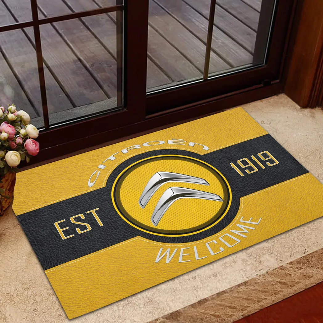 Citroen Doormat, Gift For Citroen Lovers, Gift For Him, Husband, Boyfriend CAR16902262511 - Yellow
