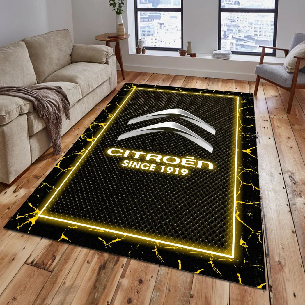 Citroen Rug, Gift For Citroen Lovers, Gift For Him, Husband, Boyfriend CAR5202192515 - Yellow