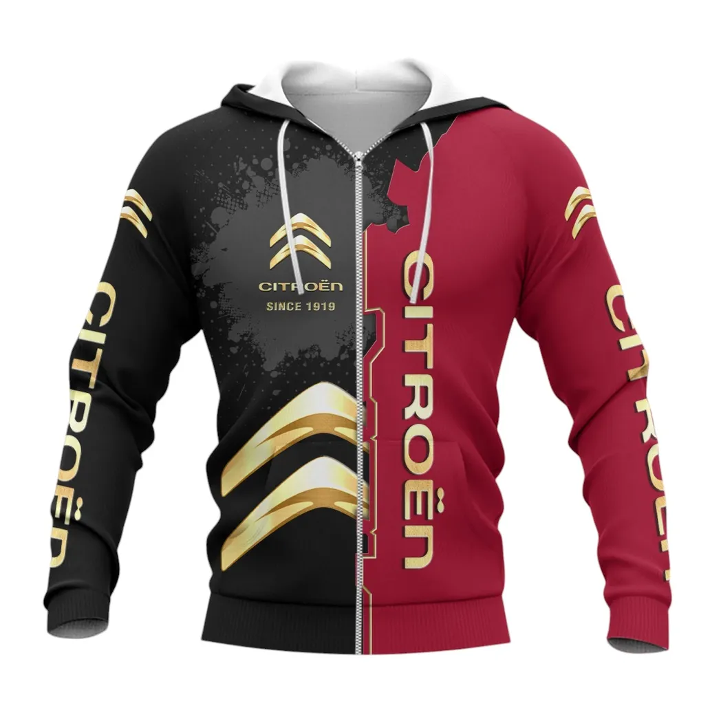 Citroen Zipper Hoodie, Gift For Citroen Lovers, Gift For Him, Husband, Boyfriend CAR44021725016-3